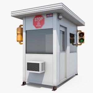 portable security booth cabin 3D model