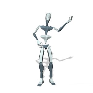 Male stand happy talk