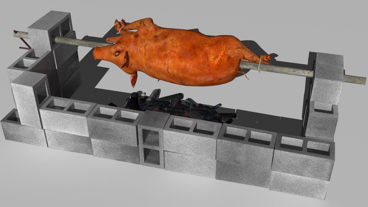 Spit roast 3D model - TurboSquid 1370857