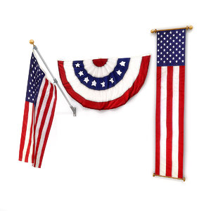3D american flags pack