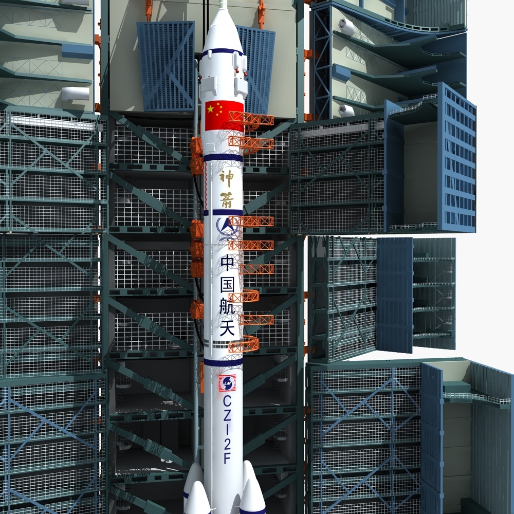 卫星火箭发射场(cz2f)3d模型