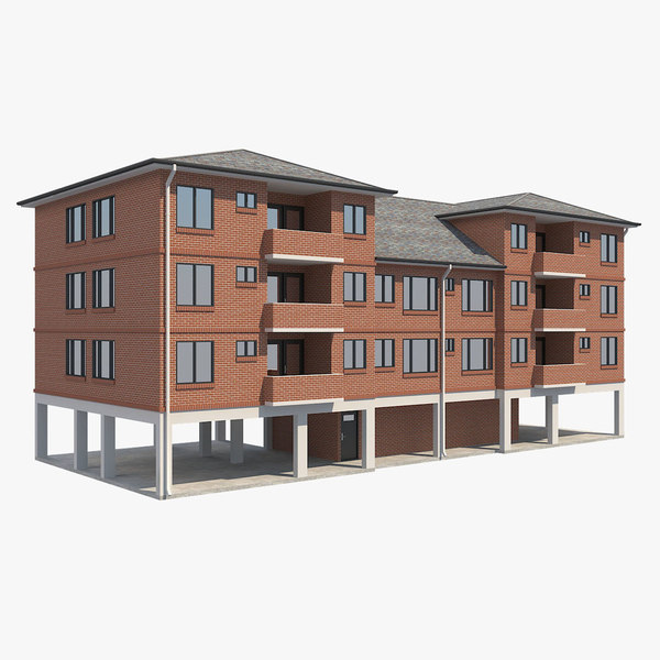 apartment building 18 3D model