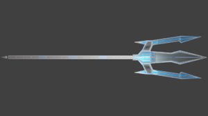 3D trident weapon model