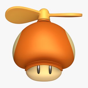 propeller mushroom toad super mario 3D model