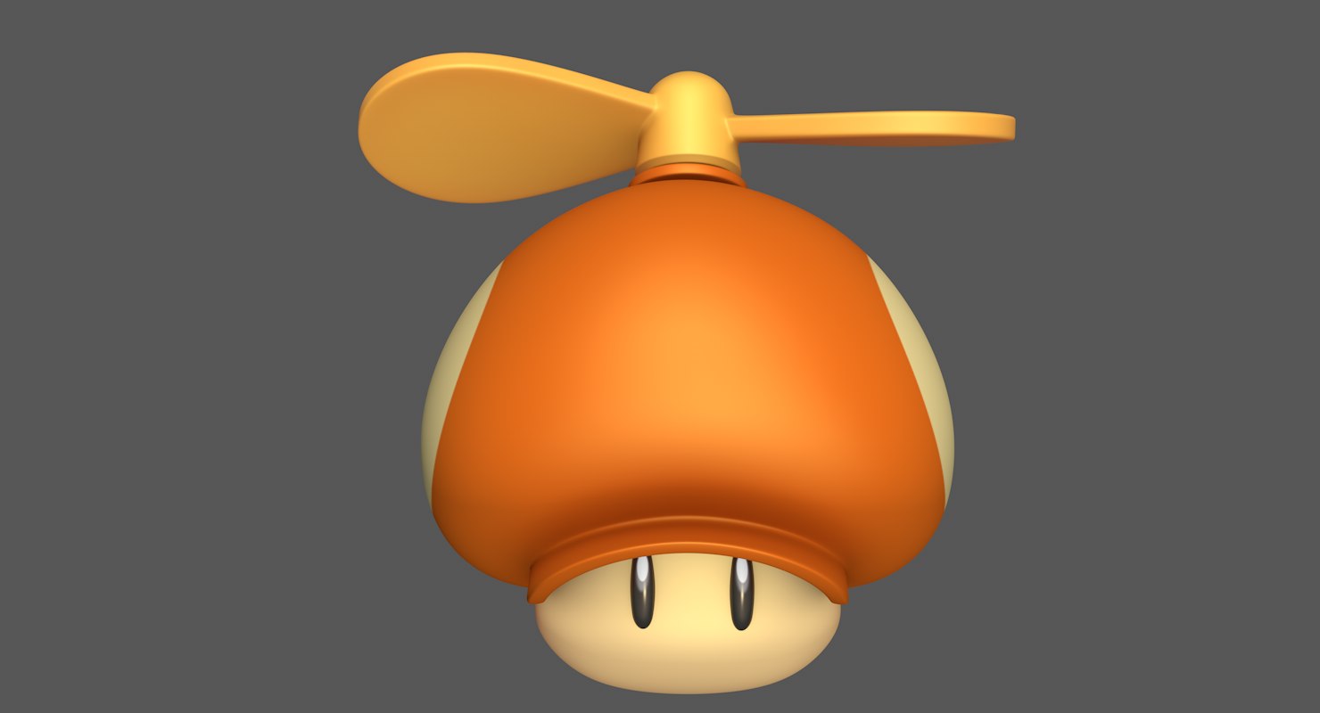Propeller mushroom toad super mario 3D model TurboSquid 1371278