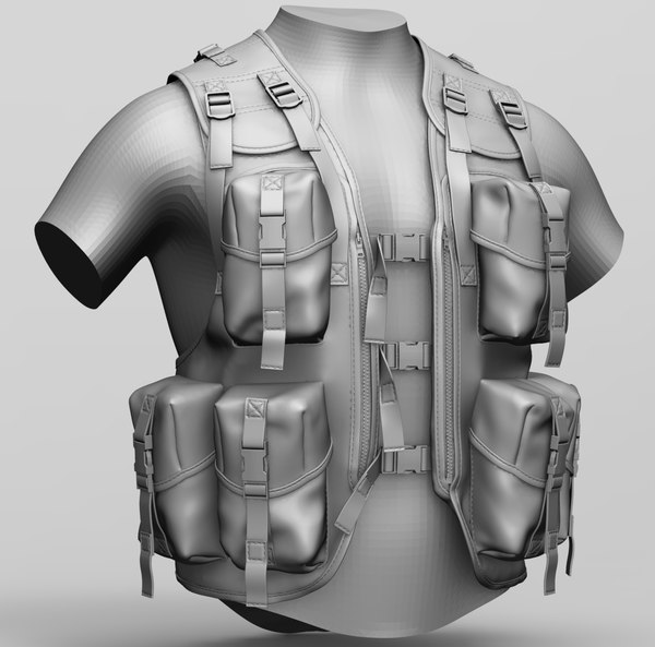 zbrush dpm assault vest 3D model