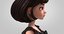 cartoon brunette girl 3D model