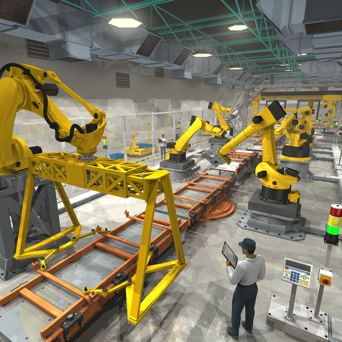 Massive Modular Robotic Industrial 3d Model Turbosquid