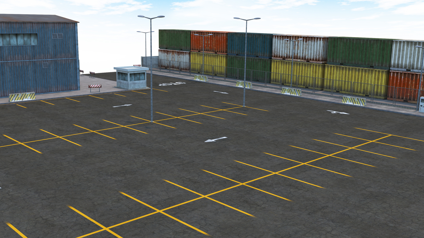 Factory parking lot 3D TurboSquid 1371472
