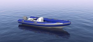 rigid inflatable boat 3D
