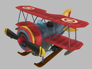 stylized biplane model