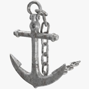 3D real ship anchor