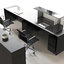 office furniture set reception desk 3D model