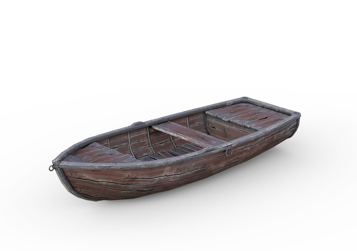 3d Old Wooden Boat Games Model Turbosquid