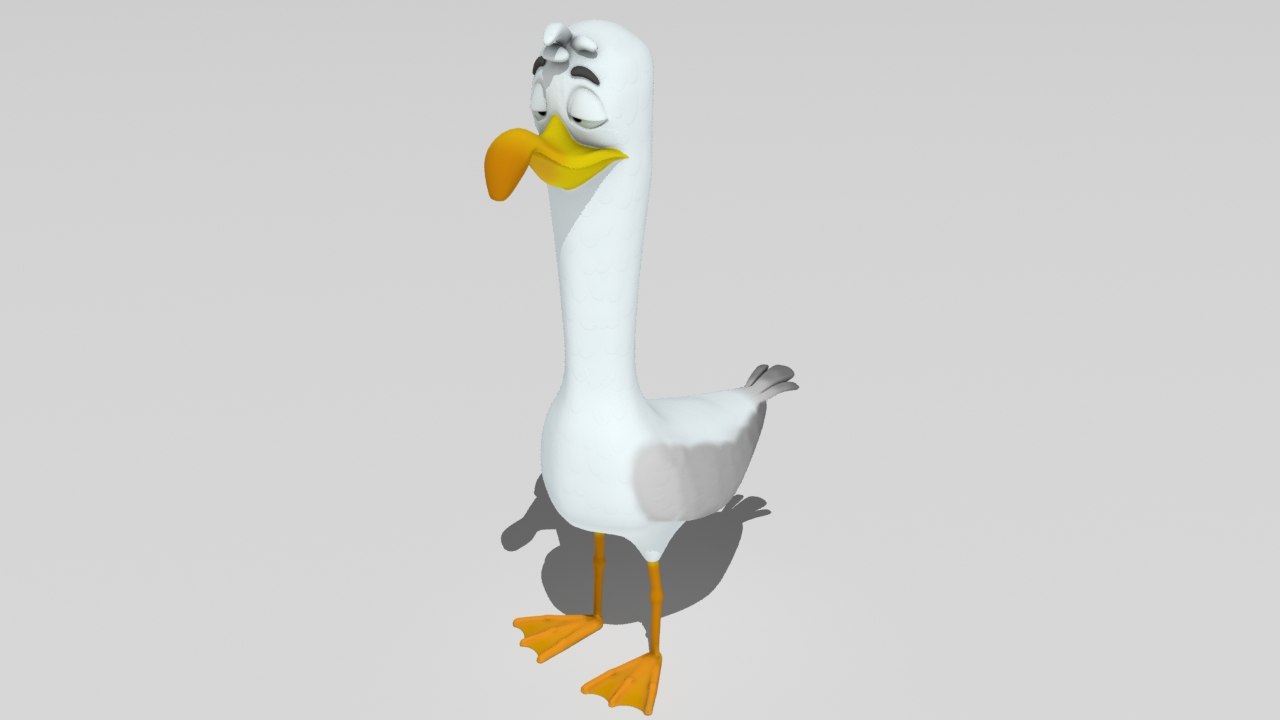 Goofy seagull 3D model - TurboSquid 1372366