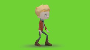 Cartoon Boy Dancing Wave Hiphop 01