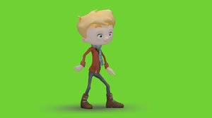 Cartoon Boy Dancing Wave Hiphop 02
