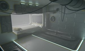 scifi bedroom interior 3D