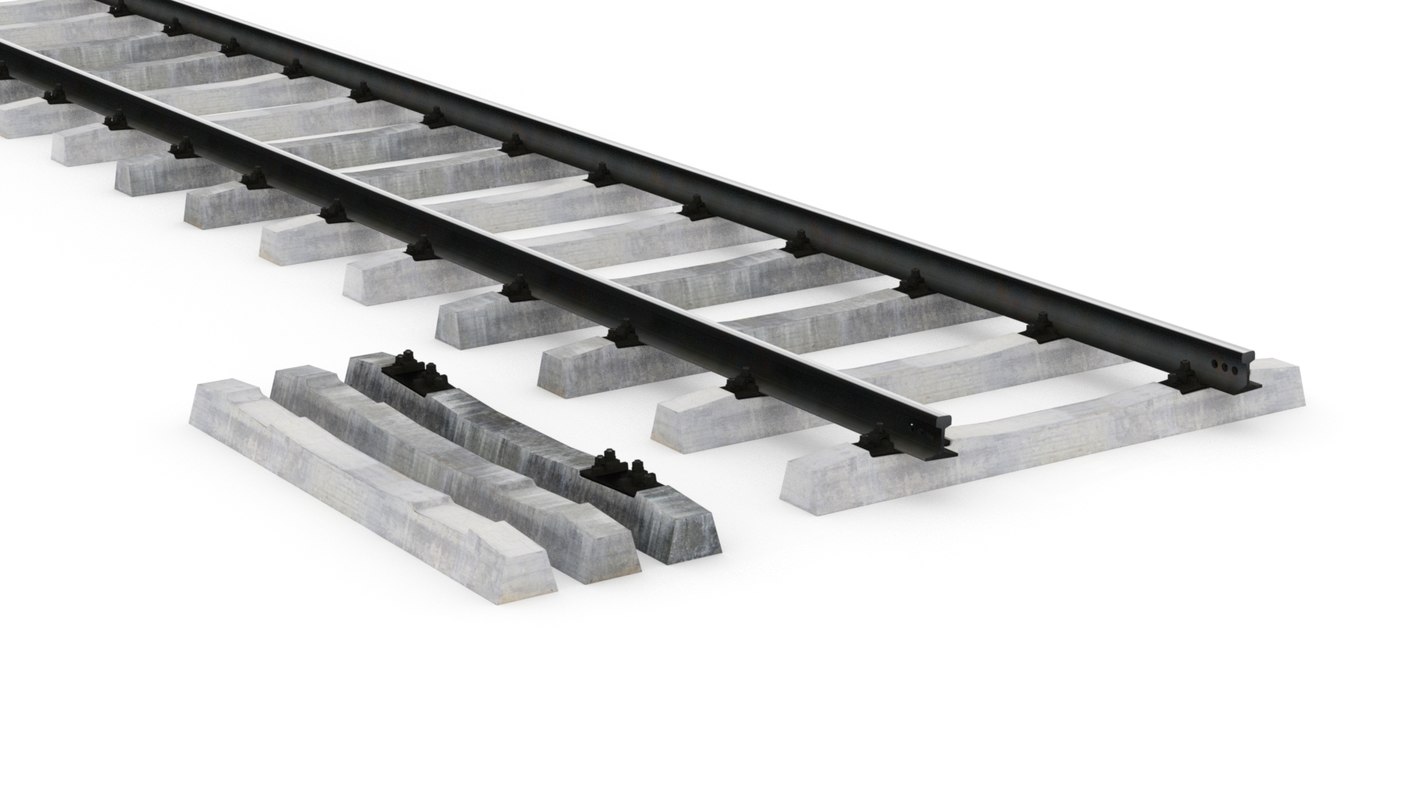 3D railway rails model TurboSquid 1372798