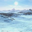 3D snow mountain range terrain landscape
