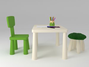 3D ikea mammut furniture model