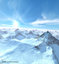 3D snow mountain range terrain landscape