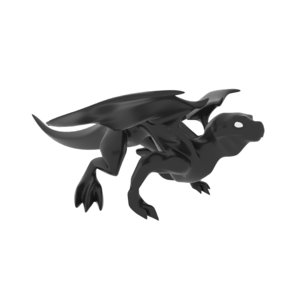 3D model dragon animations wing
