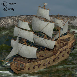 historic pirate ship model