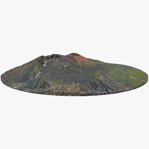 3D model mount vesuvius volcano