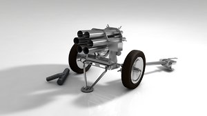 machine gun wheel war model
