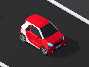 3D model cartoon car