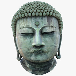 3D great buddha head statue model