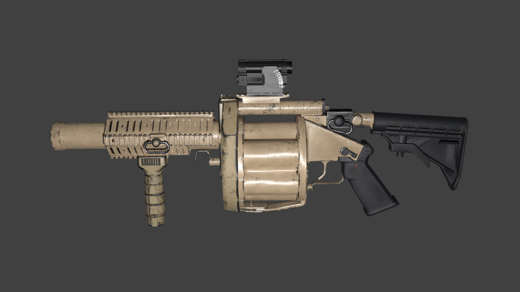 3D m32 grenade launcher model - TurboSquid 1377483