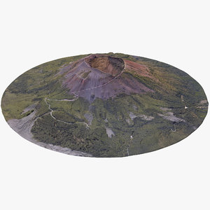 vesuvius volcano crater 3D model