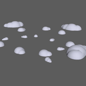 3D cartoon clouds