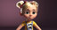 3D model emma cartoon girl child