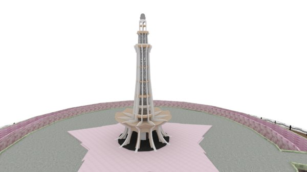 3D minar-e-pakistan minar e