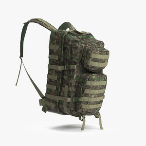 3D military backpack model