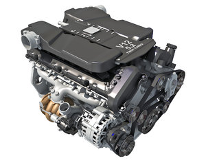 v12 engine 3D model