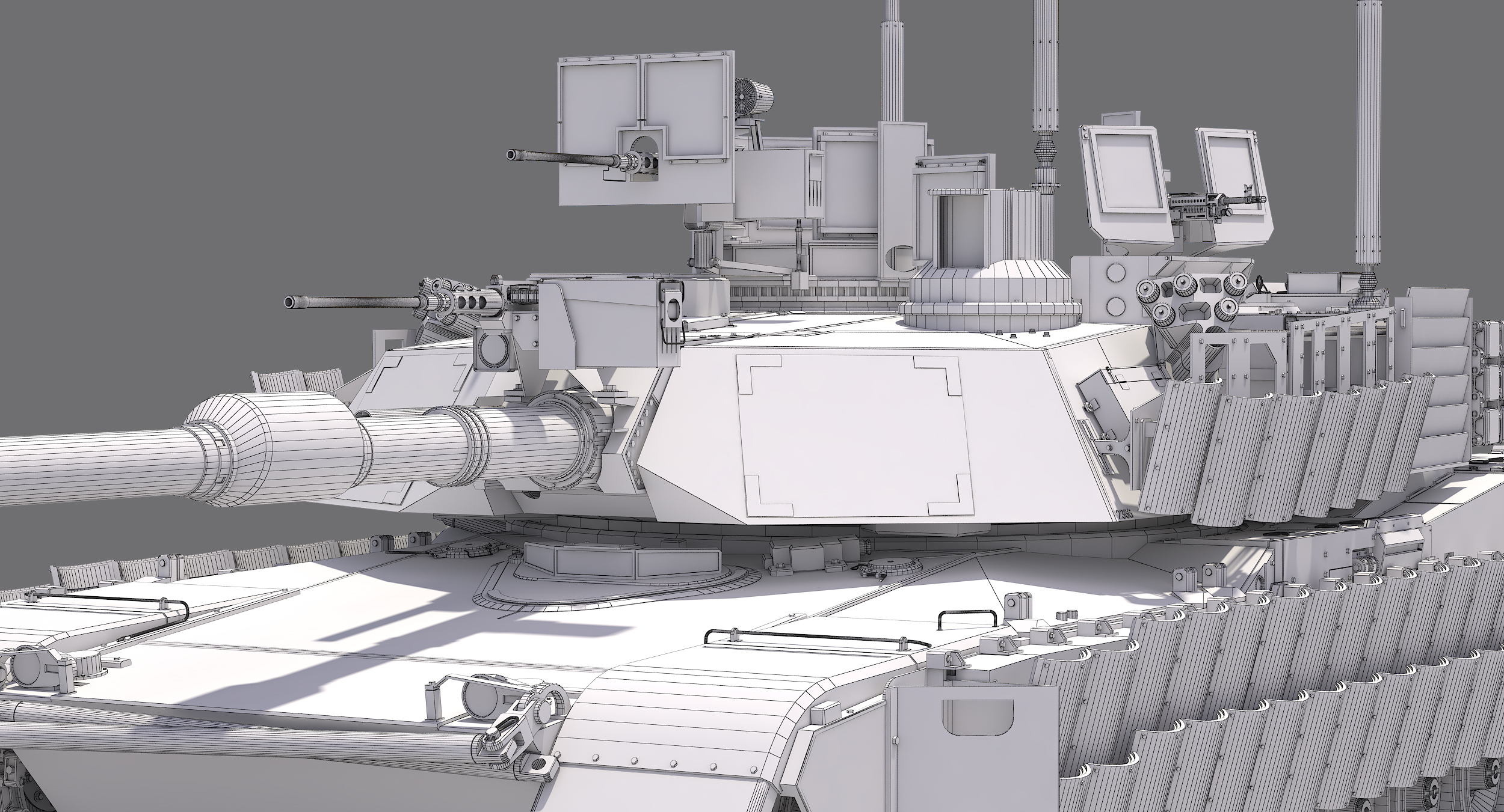 m1a1艾布拉姆斯三视图图片