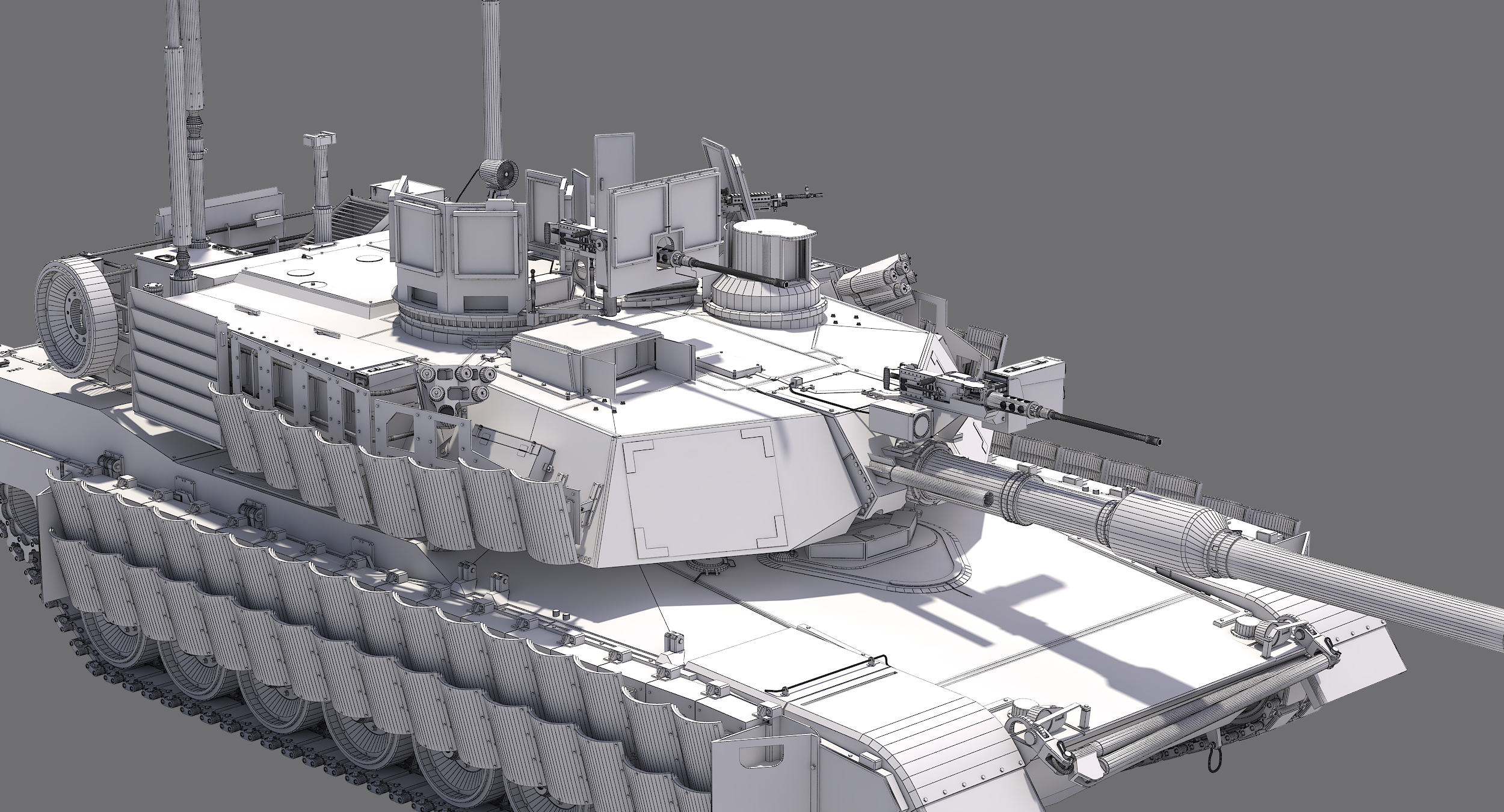 m1a1艾布拉姆斯三视图图片