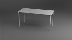rigged foldable table desk model