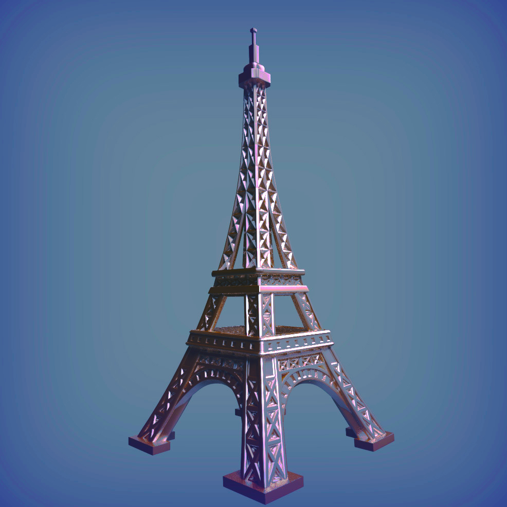 3D cartoon eiffel tower model - TurboSquid 1374219