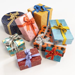 box bow gift model