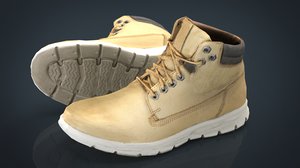 3D leather boots model