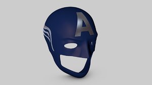 helmet america captain 3D model