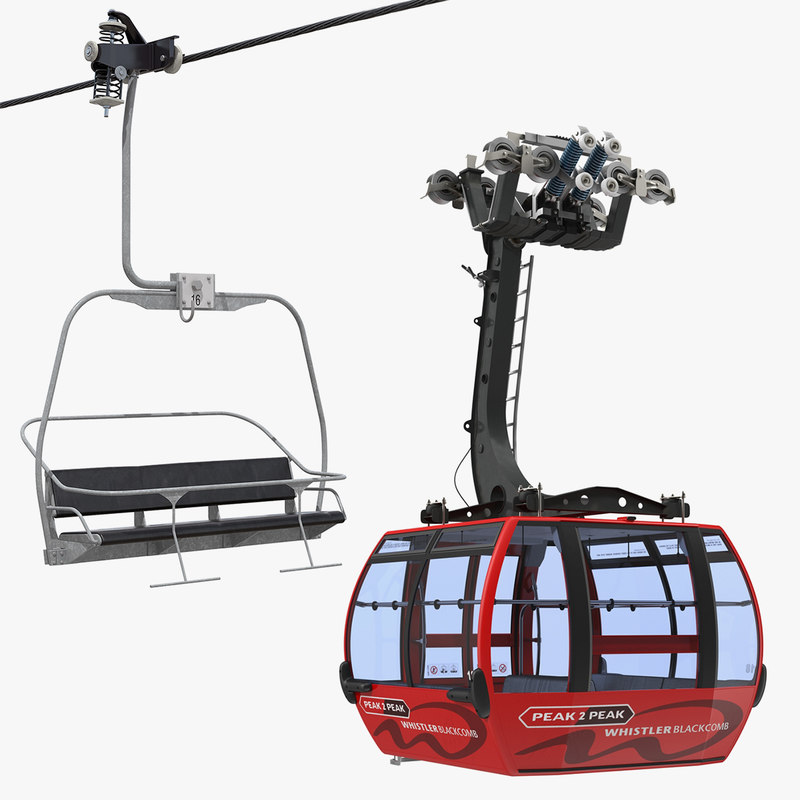 3D ski lift cabin model TurboSquid 1374608