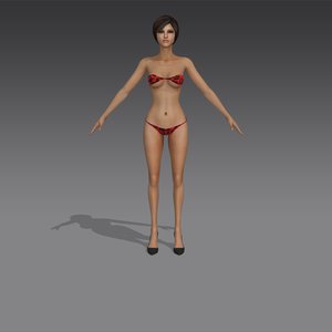3D female bikini
