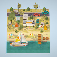 Beach scene 3D model - TurboSquid 1171281