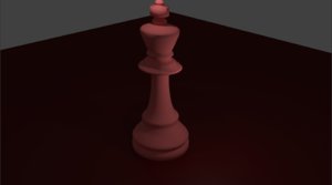 3D chess king